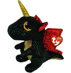 PELUCHE TY BEANIE BOOS - GRINDAL LE DRAGON LICORNE MÉDIUM 13